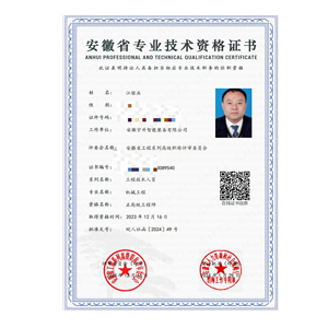 安徽省專業(yè)技術(shù)資格證書